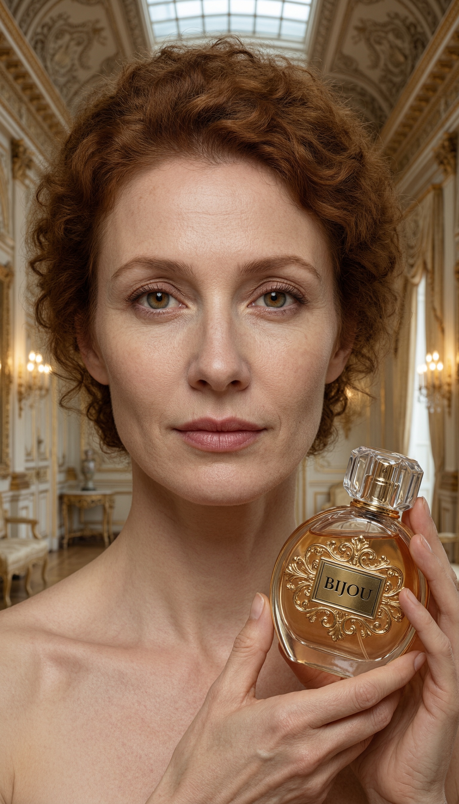 AI fragrance campaign — detail crop
